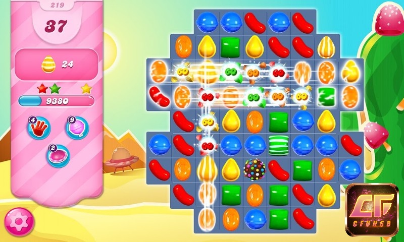 Game xep keo ngot 4 rất dễ chơi