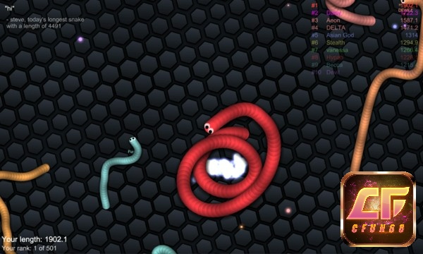 Slither.io là một phiên bản cải tiến của game Rắn săn mồi huyền thoại