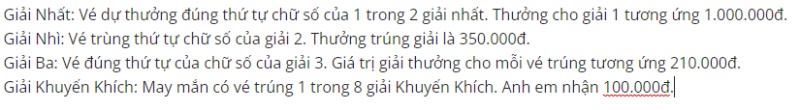 Cơ cấu giải chi tiết