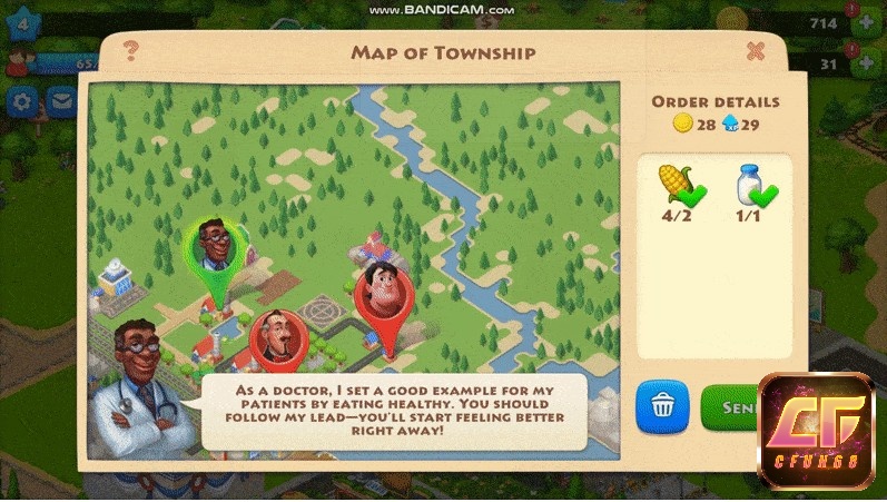 Township bắt đầu với việc hướng dẫn xây dựng và cách hoạt động game