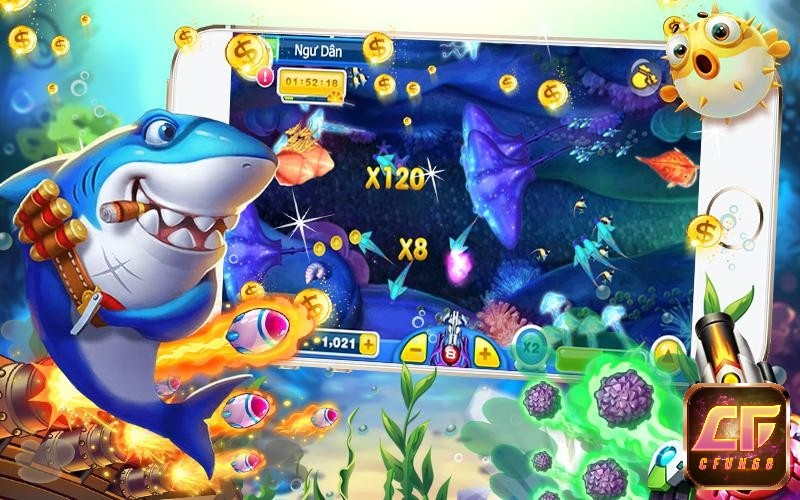 Game bắn cá được thiết kế theo dạng 3D thu hút nhiều người chơi 