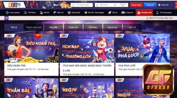 Đăng nhập Neo79 trải nghiệm cổng game tuyệt vời