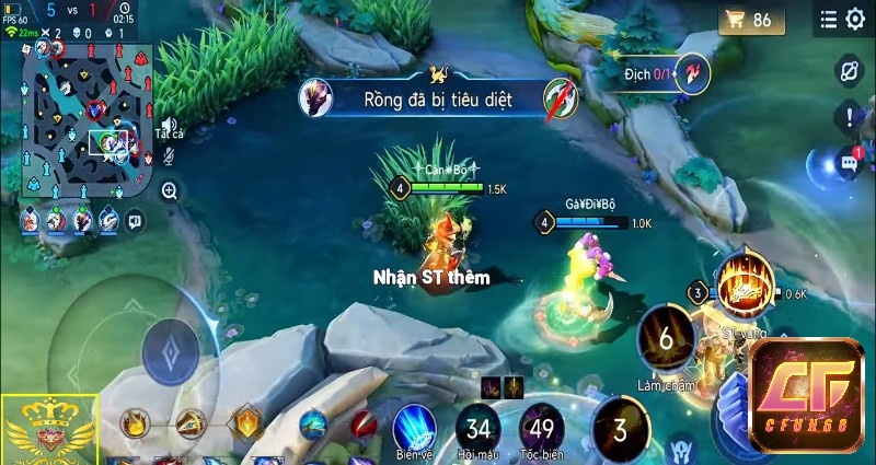 Đầu game anh em hãy vố gắng farm lính thật nhanh rồi đi hỗ trợ đồng đội nhé
